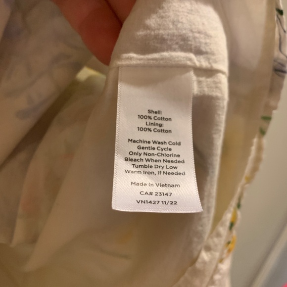 🌼 Talbots Plus Cream Floral Cotton Top – 2X - Pre-Owned🌼 - Picture 10 of 11